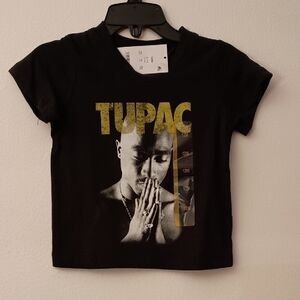 Kids Black Tupac Graphic Tee